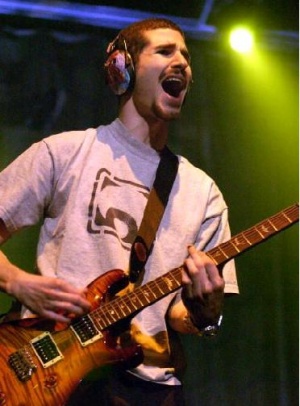 Brad Delson with his furious headphones